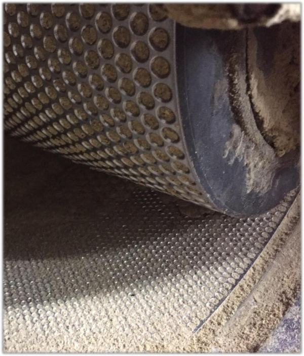  Ring die and roller working area in real production